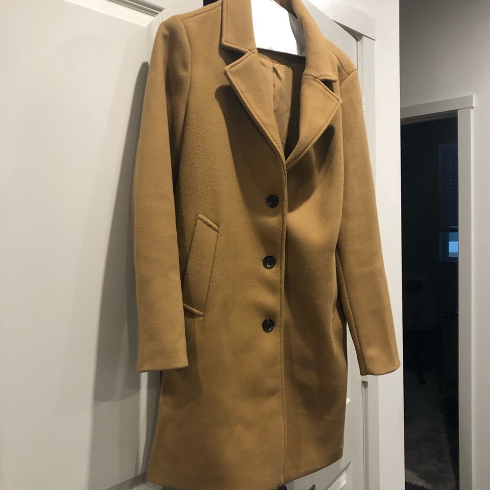Camel colored trench coat